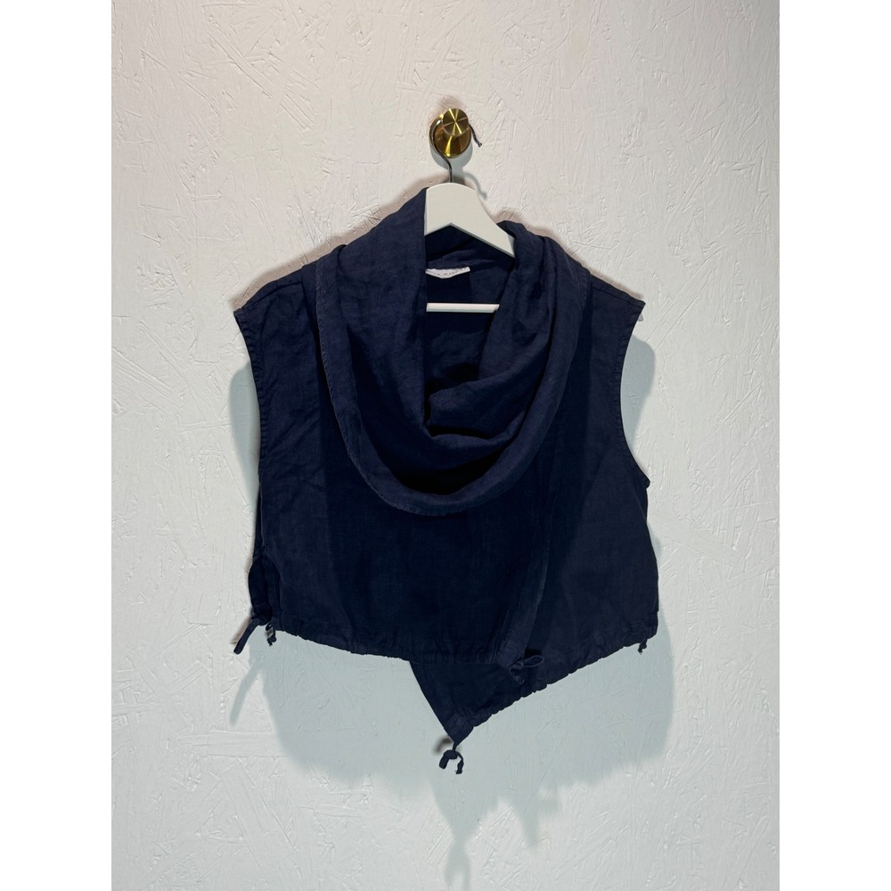 Bryn Walker PENNIE COWL VEST XXS 100% linen